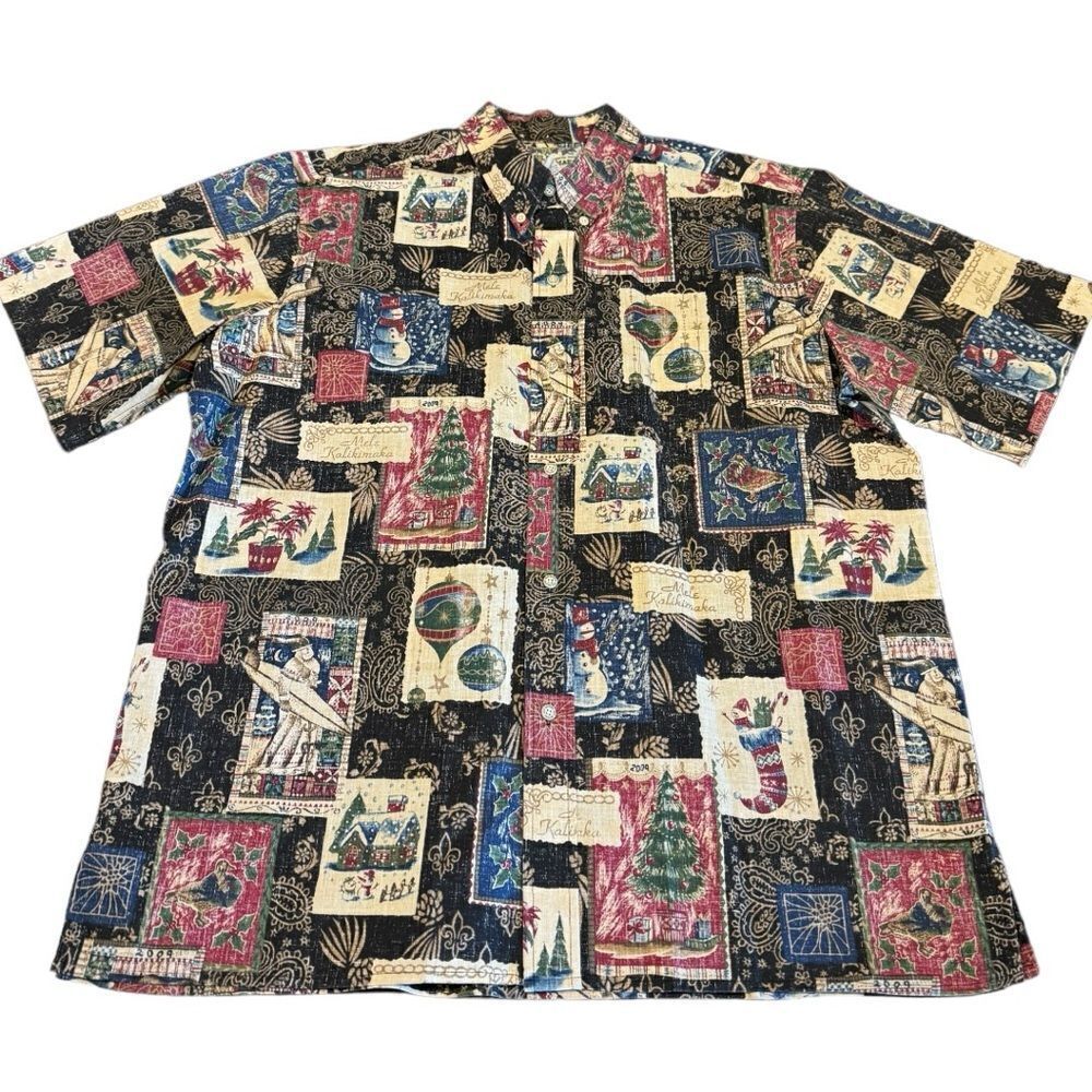 Reyn Spooner Mele Kalikimaka 2009 Limited Edition Inside Out Shirt Size XL #8